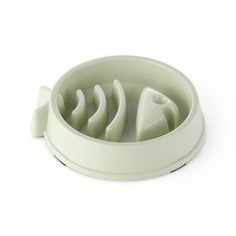 Pet Slow Food Bowl Non-slip Multiple Colors Shapes