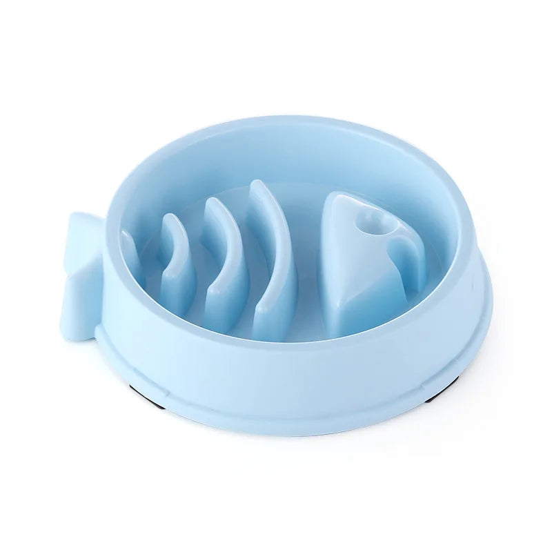 Pet Slow Food Bowl Non-slip Multiple Colors Shapes