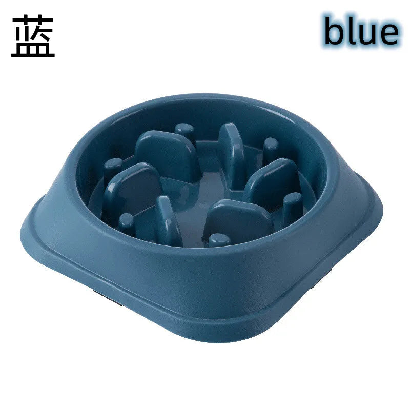 Pet Slow Food Bowl Non-slip Multiple Colors Shapes