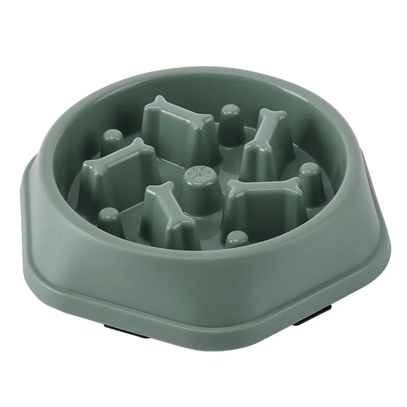 Pet Slow Food Bowl Non-slip Multiple Colors Shapes
