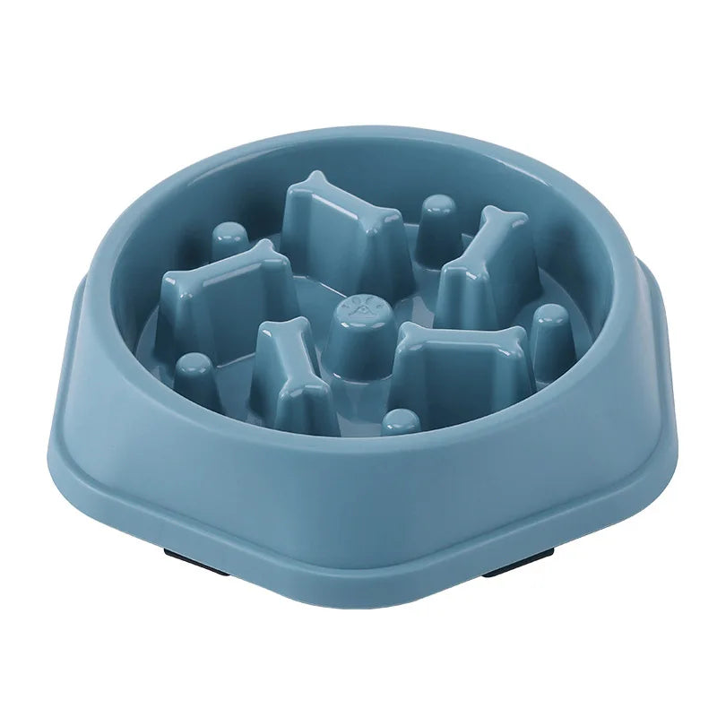 Pet Slow Food Bowl Non-slip Multiple Colors Shapes