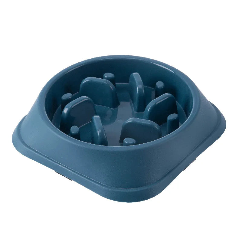 Pet Slow Food Bowl Non-slip Multiple Colors Shapes