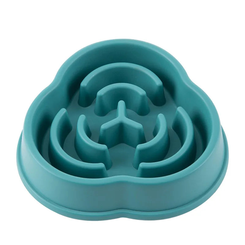 Pet Slow Food Bowl Non-slip Multiple Colors Shapes